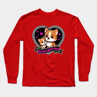 World's Best Mom Cute Corgis Long Sleeve T-Shirt